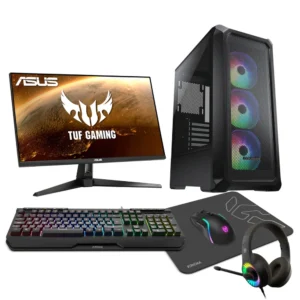 Epical-Q Pack Gaming Gplus100 AMD Ryzen 5 8400F, 32GB, 1TB NVME, RTX 5060 + Windows 11 Pro + Monitor 24" 165Hz + Combo Gaming
