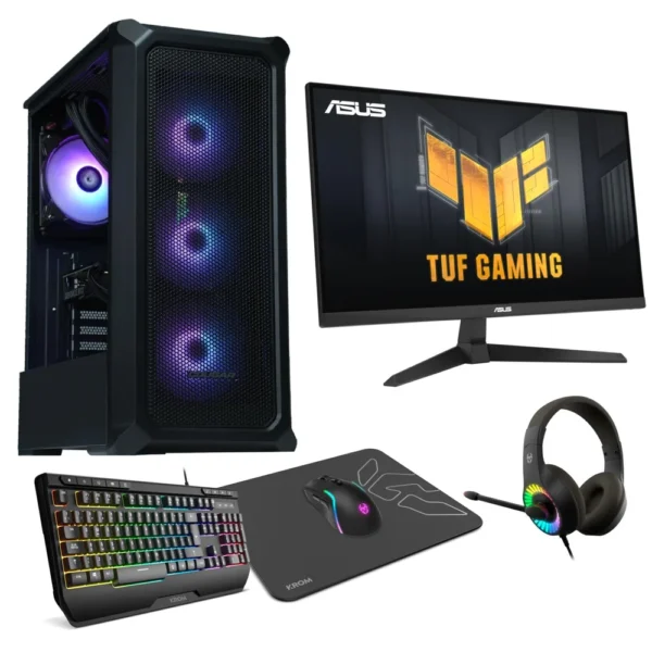 Epical-Q Pack Gaming Gplus103 AMD Ryzen 7 5800X, 32GB, 1TB NVME, RTX 5060 + Windows 11 Pro + Monitor 27" 180Hz + Combo Gaming