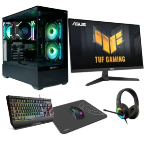 Epical-Q Pack Gaming Gplus108 AMD Ryzen 7 5800X, 32GB, 1TB NVME, RTX 5060Ti 8GB + Windows 11 Pro + Monitor 27" 180Hz + Combo Gaming