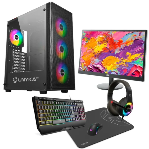 Epical-Q Pack EPIC91 AMD Ryzen 5 4500, 32GB, 1TB SSD NVME + RTX 3050 + Windows 11 Pro + Monitor 24" 75hz FHD + Combo Gaming Epical-Q Pack EPIC91 AMD Ryzen 5 4500, 32GB, 1TB SSD NVME + RTX 3050 + Windows 11 Pro + Monitor 24" 75hz FHD + Combo Gaming