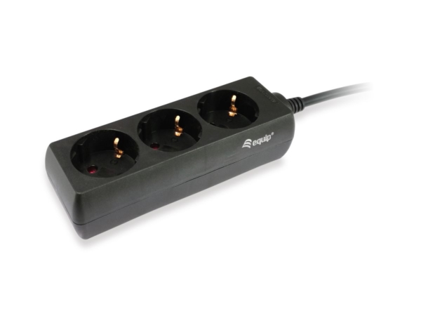 Regleta de 3 schucko 1 IEC - Cable 1m - Equip